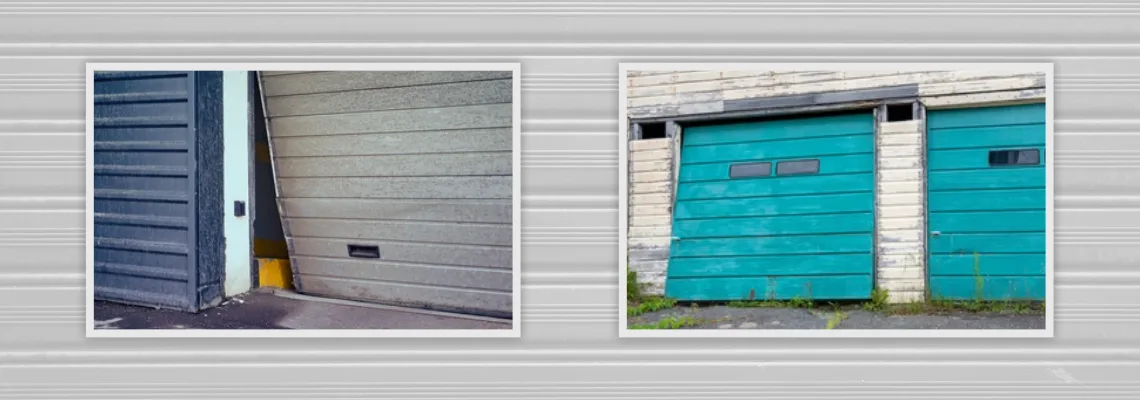 Crooked Aluminum Garage Door Repair in Pickering, Ontario